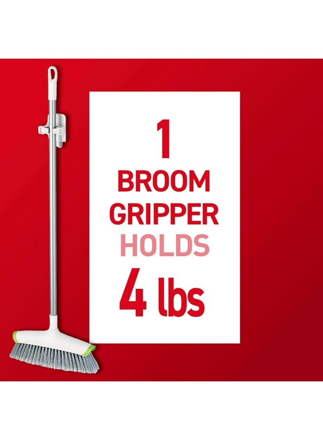 Command Mop and Broom Holder Wall Mount, 6 Grippers with 16 Command Strips, Organize Damage-Free - Image 3